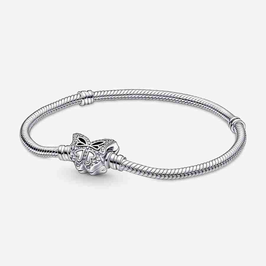 Bracelet Maille Serpent Fermoir Papillon Pandora Moments Bracelet Maille Serpent Fermoir Papillon Pandora Moments 1