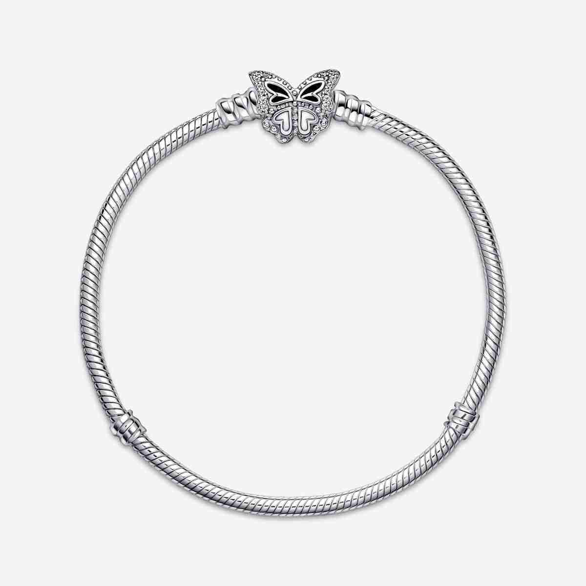 Bracelet Maille Serpent Fermoir Papillon Pandora Moments_2 Bracelet Maille Serpent Fermoir Papillon Pandora Moments 2