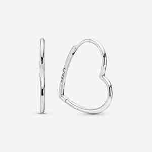 Boucles d'Oreilles Créoles Cœur Asymétrique