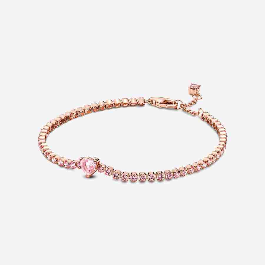 Bracelet Rivière Cœur Scintillant Bracelet Riviere Coeur Scintillant