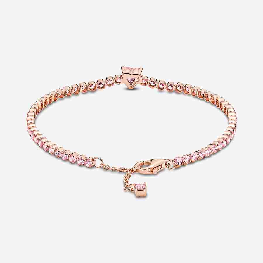 Bracelet Rivière Cœur Scintillant_2 Bracelet Riviere Coeur Scintillant 2