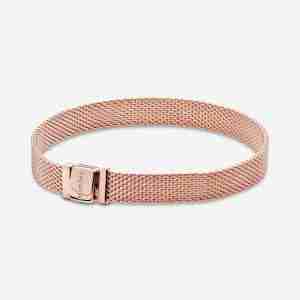 Bracelet en Maille Tissée Pandora Reflexions-Or rose