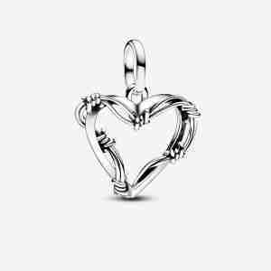 Charm Médaillon Cœur Fil de Fer