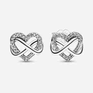 Clous d'Oreilles Cœur Infini Scintillants