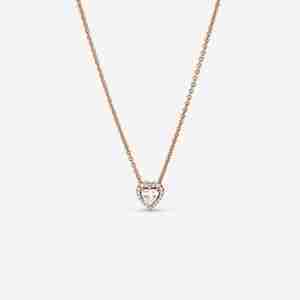 Collier Cœur Scintillant l’Or Rose