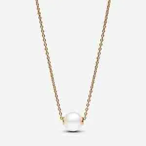 Collier Perle de Culture d'Eau Douce Traitée l’Or