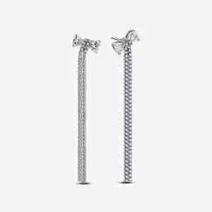 Pendants d’Oreilles Nœud Pavé