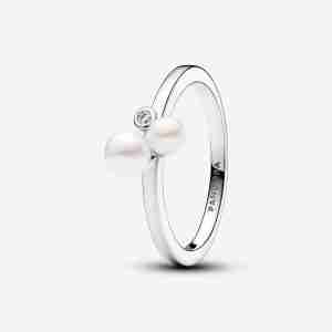 Bague Perles de Culture d'Eau Douce Traitées Duo
