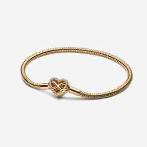 Bracelet Maille Serpent Fermoir Cœur de l'Infini Scintillant
