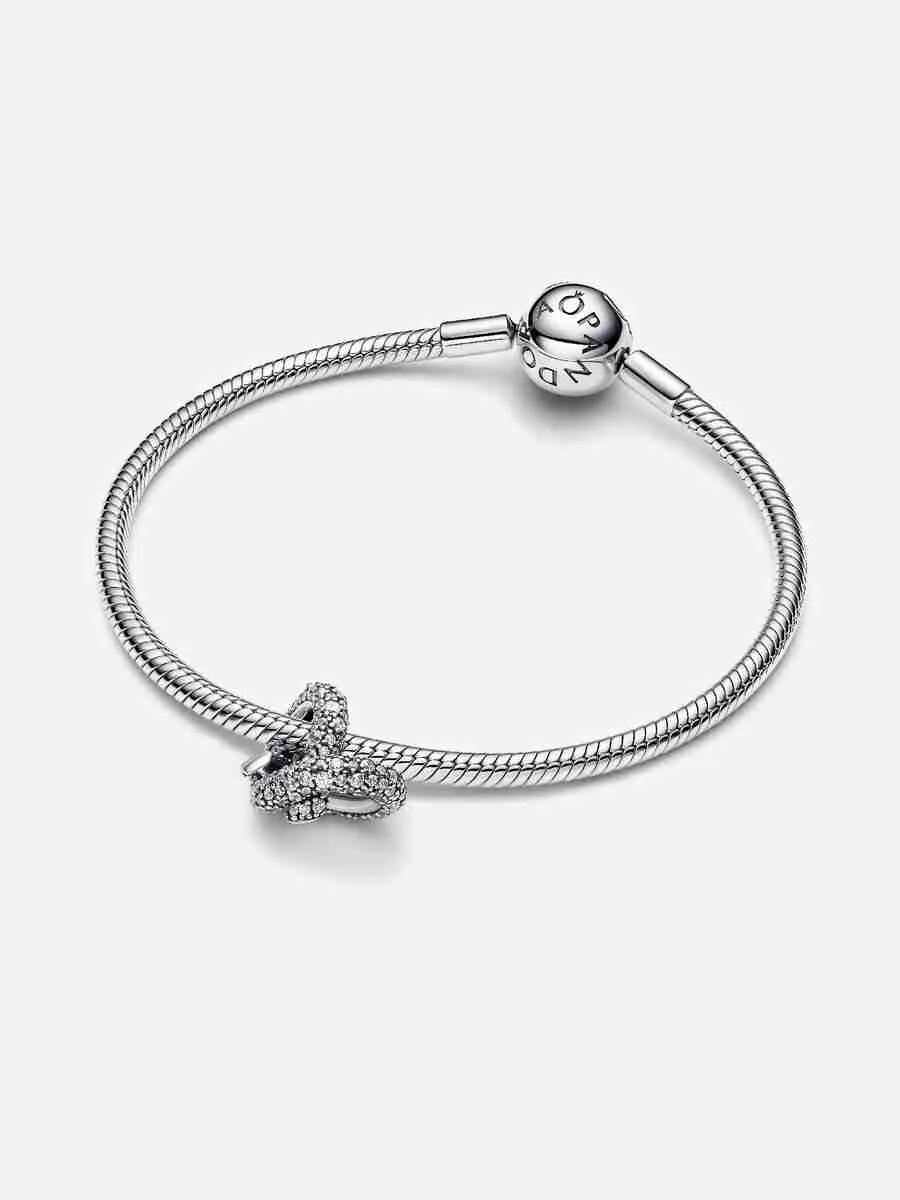 Charm Cœur Nœud de l'Infini Pavé_1 Charm Coeur Noeud de lInfini Pave 1