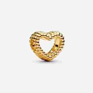 Charm Cœur Ouvert Perlé