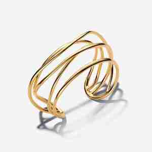 Bracelet Jonc Ouvert Fil de Forme Organique