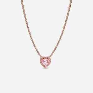 Collier Cœur Rose