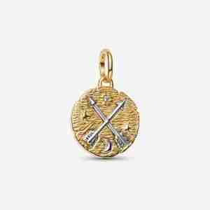 Charm Médaillon Flèches Entrecroisées