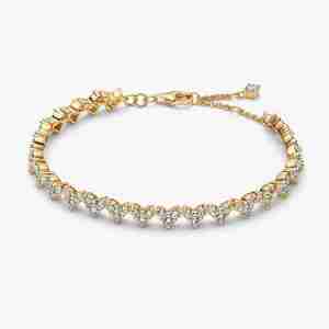 Bracelet Cœurs Trios de Pierres Doré