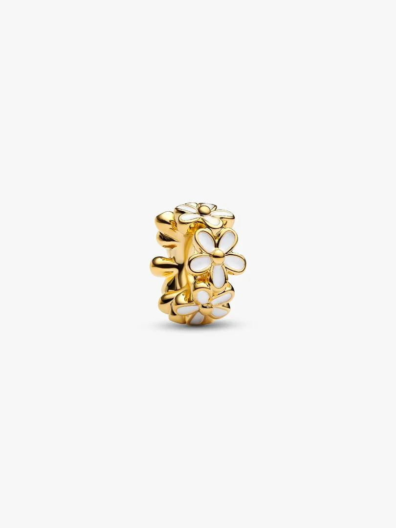 Charm Espaceur Doré Marguerites Blanches Charm Espaceur Dore Marguerites Blanches