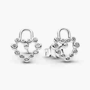 Clous d’Oreilles Cadenas Cœur Scintillant