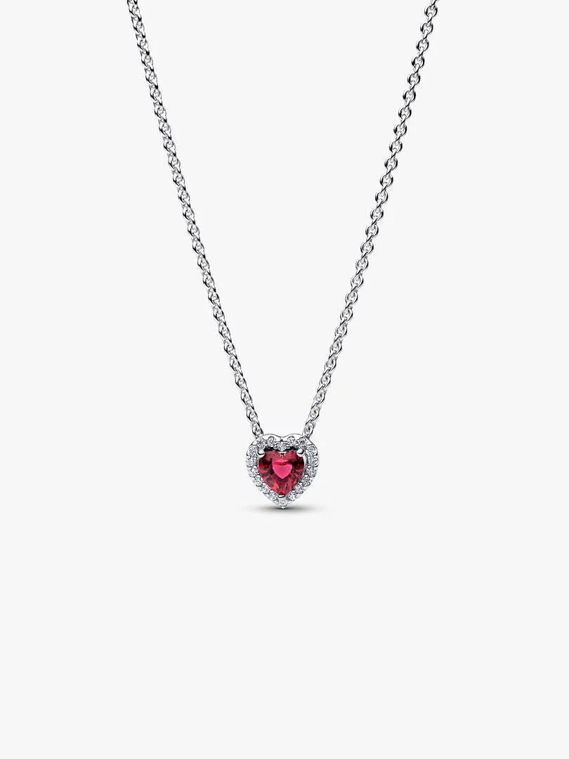 Collier Cœur Surélevé Rouge Collier Coeur Sureleve Rouge